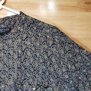 Montage Pour Homme Shirt Men’s 2XL Short Sleeve Button Up Rayon Floral Print